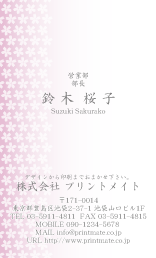 デザイン名刺（春・桜の花４）DT-FS-504